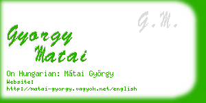 gyorgy matai business card